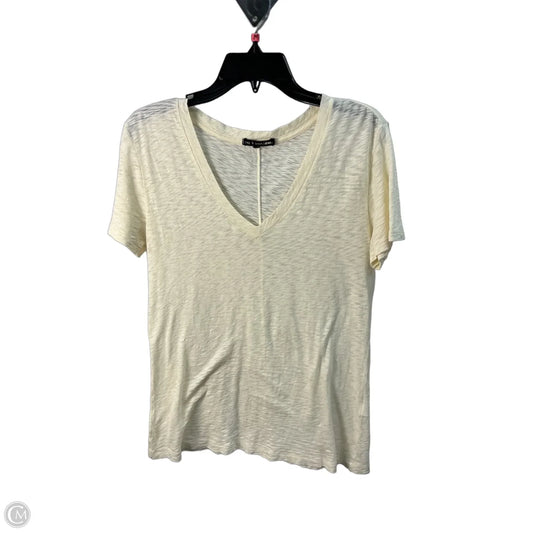 Top Short Sleeve By Rag And Bone In Yellow, Size: M