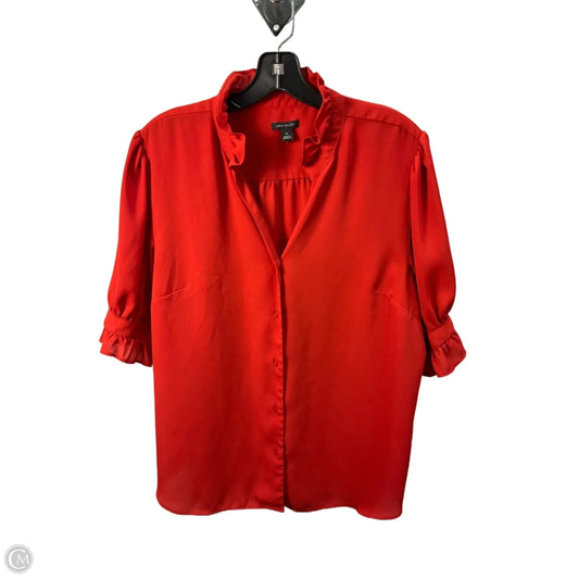 Top Short Sleeve By Ann Taylor In Red, Size: Xl
