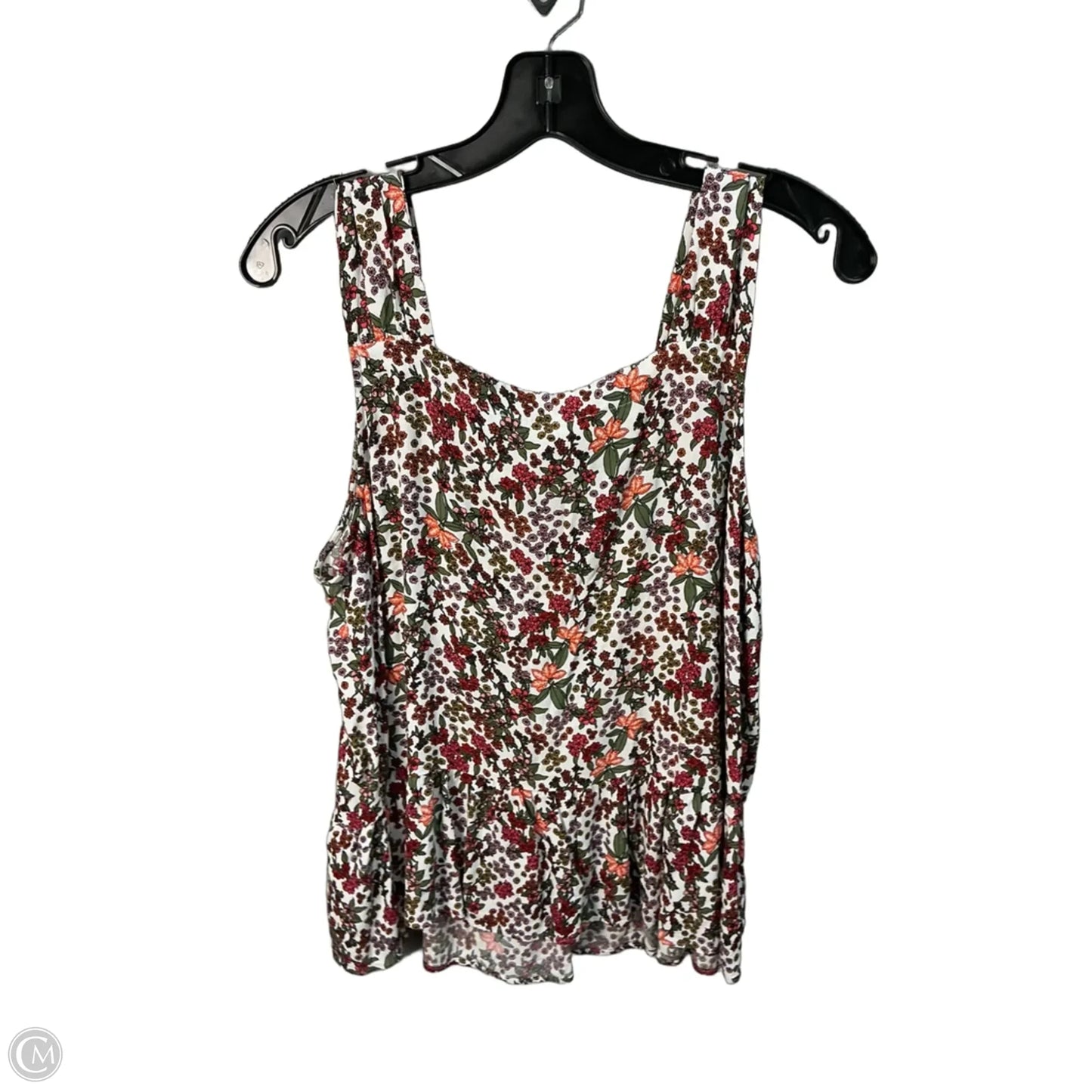 Top Sleeveless By Loft In Floral Print, Size: M