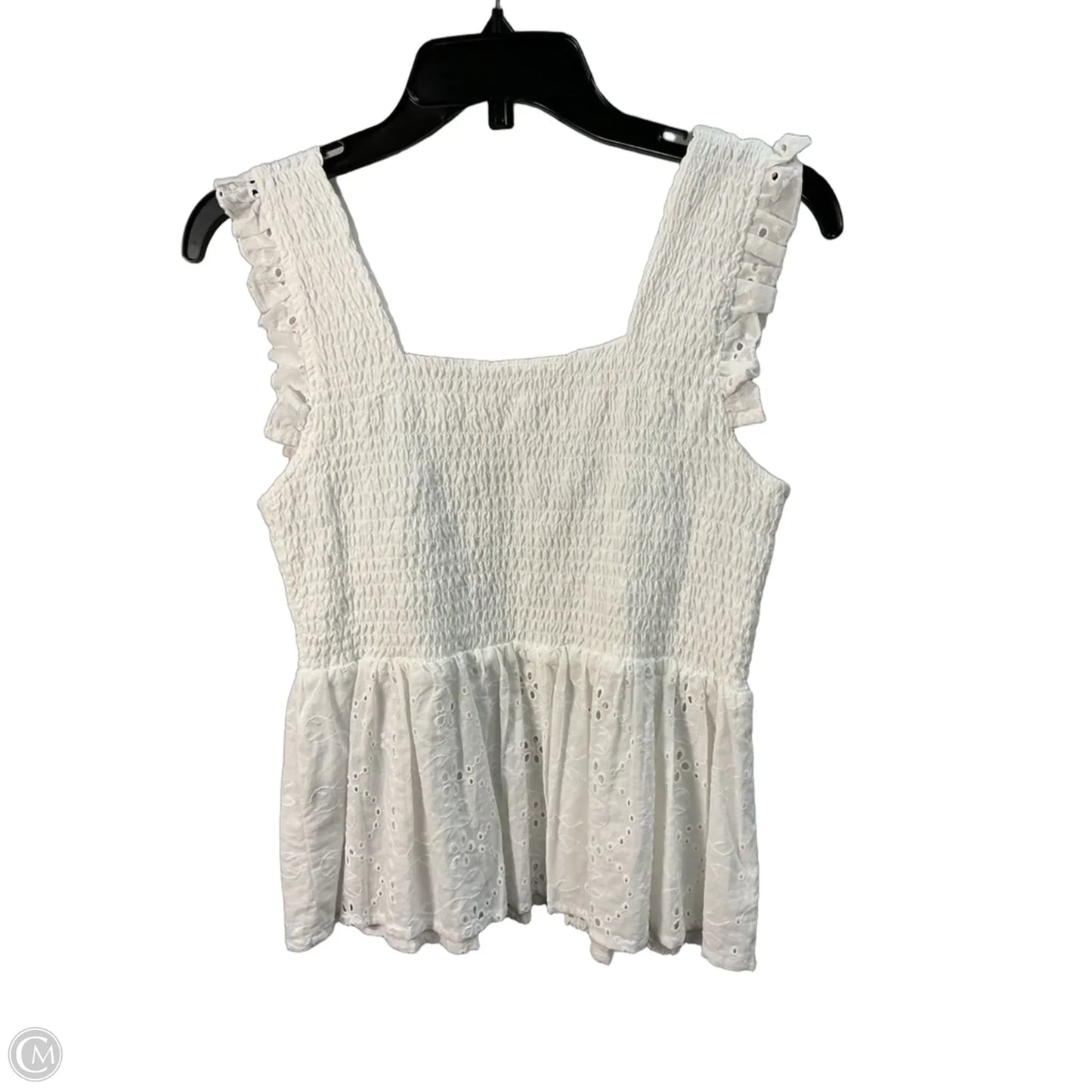 Top Sleeveless By Cmc In White, Size: L