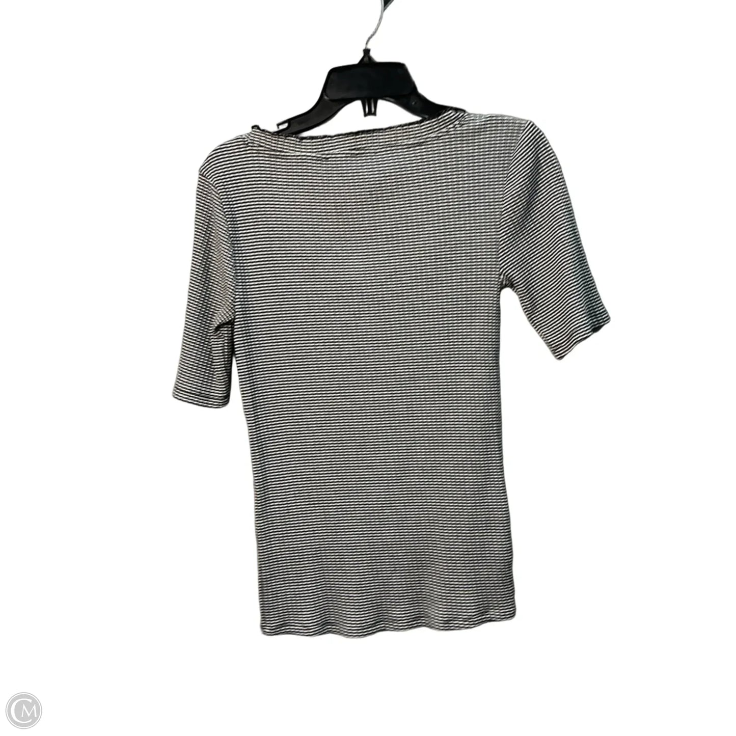Top Short Sleeve By Loft In Black & White, Size: S
