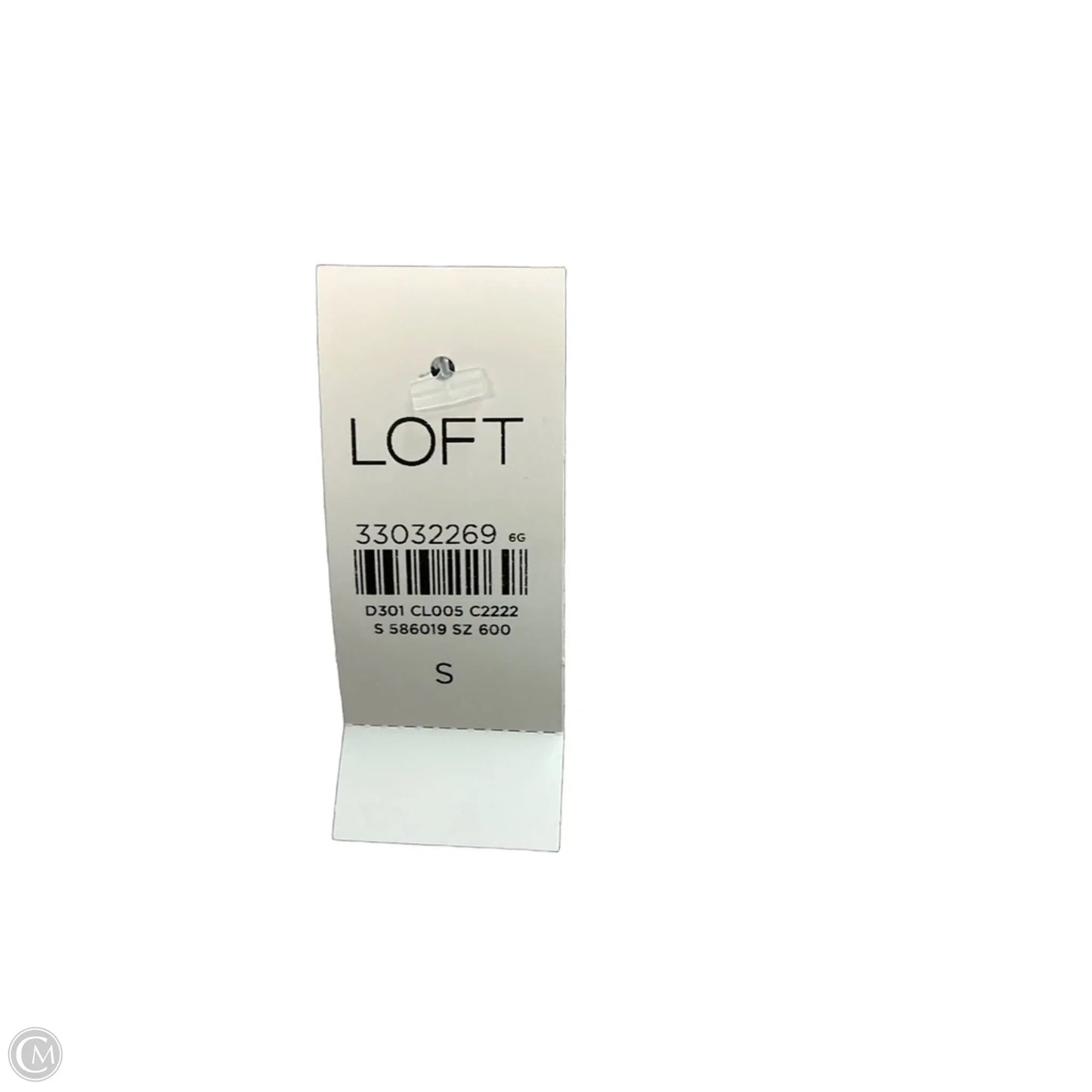 Top Short Sleeve By Loft In Black & White, Size: S