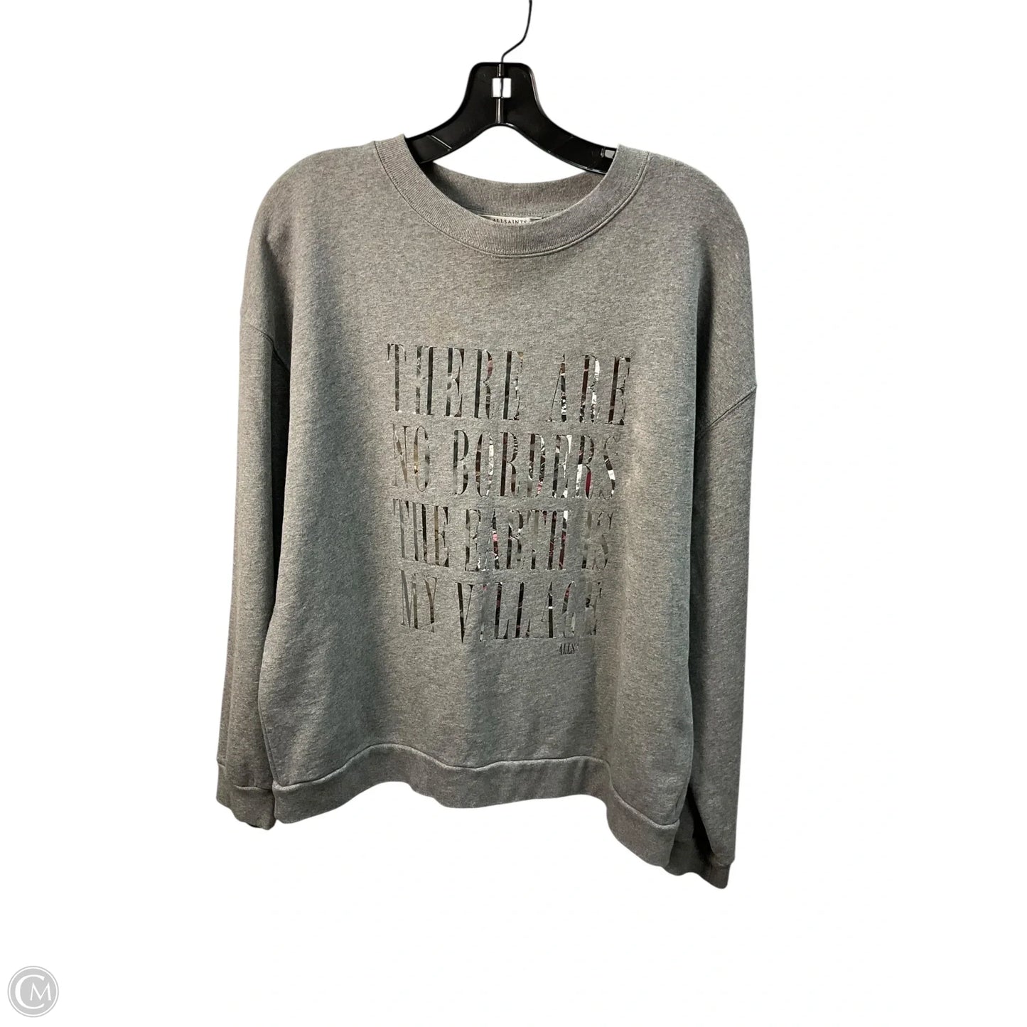 Sweatshirt Designer By All Saints In Grey, Size: 12