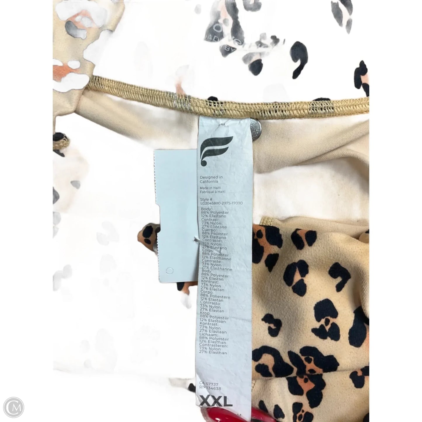 Athletic Pants 2pc By Fabletics In Animal Print, Size: Xxl