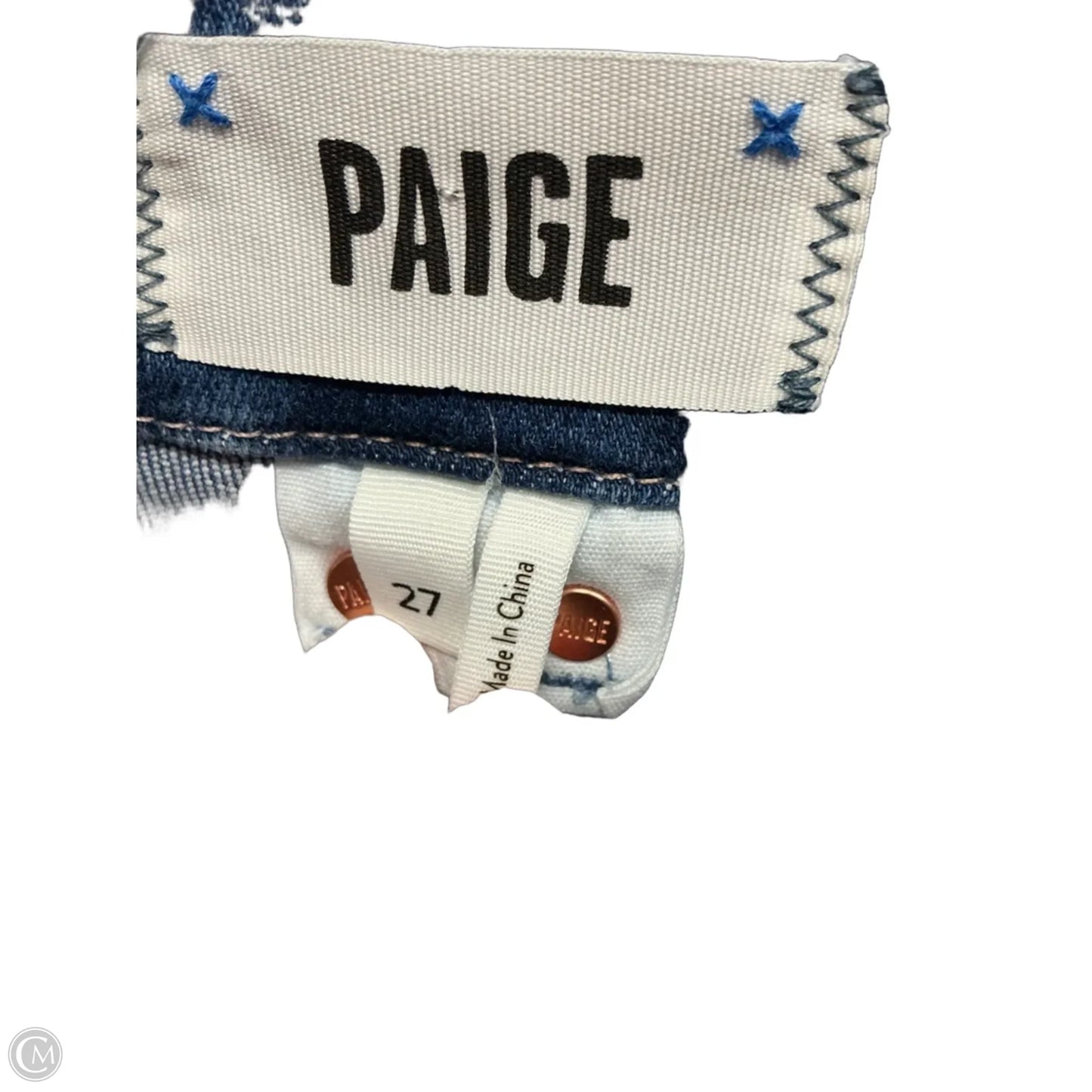 Jeans Straight By Paige In Blue, Size: 28