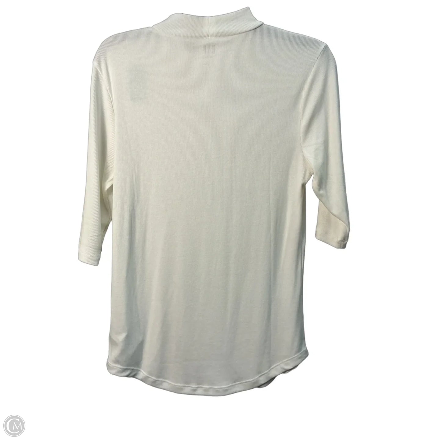 Top 3/4 Sleeve Basic By Gap In White, Size: L