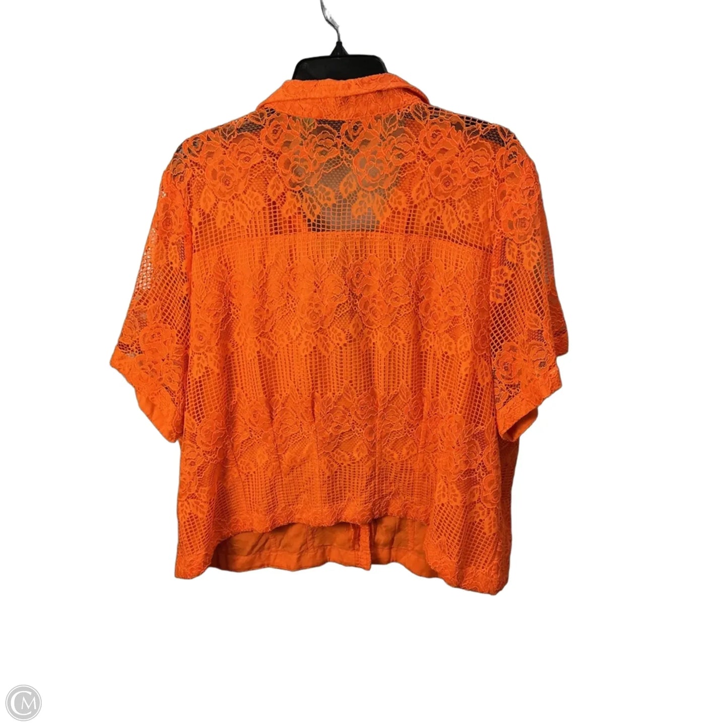 Top Short Sleeve By Maeve In Orange, Size: 26
