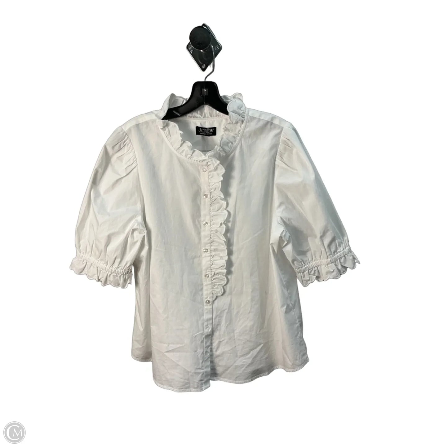 Top Short Sleeve By J. Crew In White, Size: L