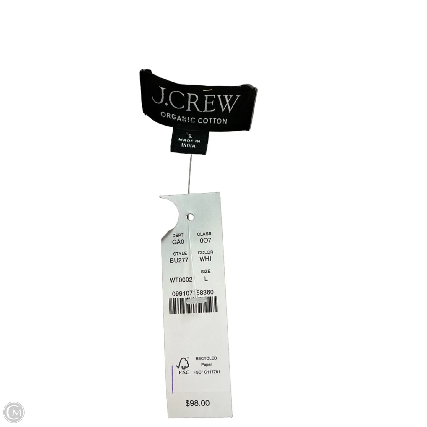 Top Short Sleeve By J. Crew In White, Size: L