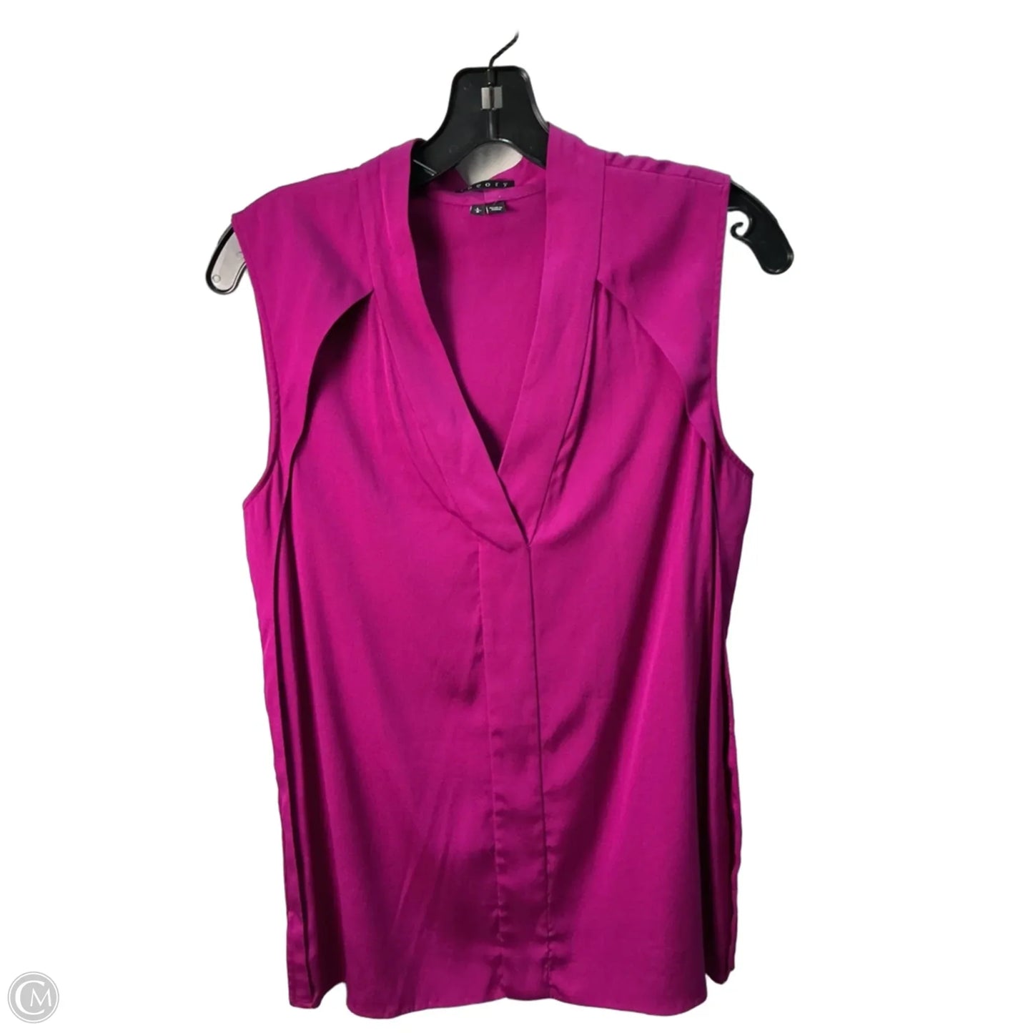 Top Sleeveless By Theory In Pink, Size: L
