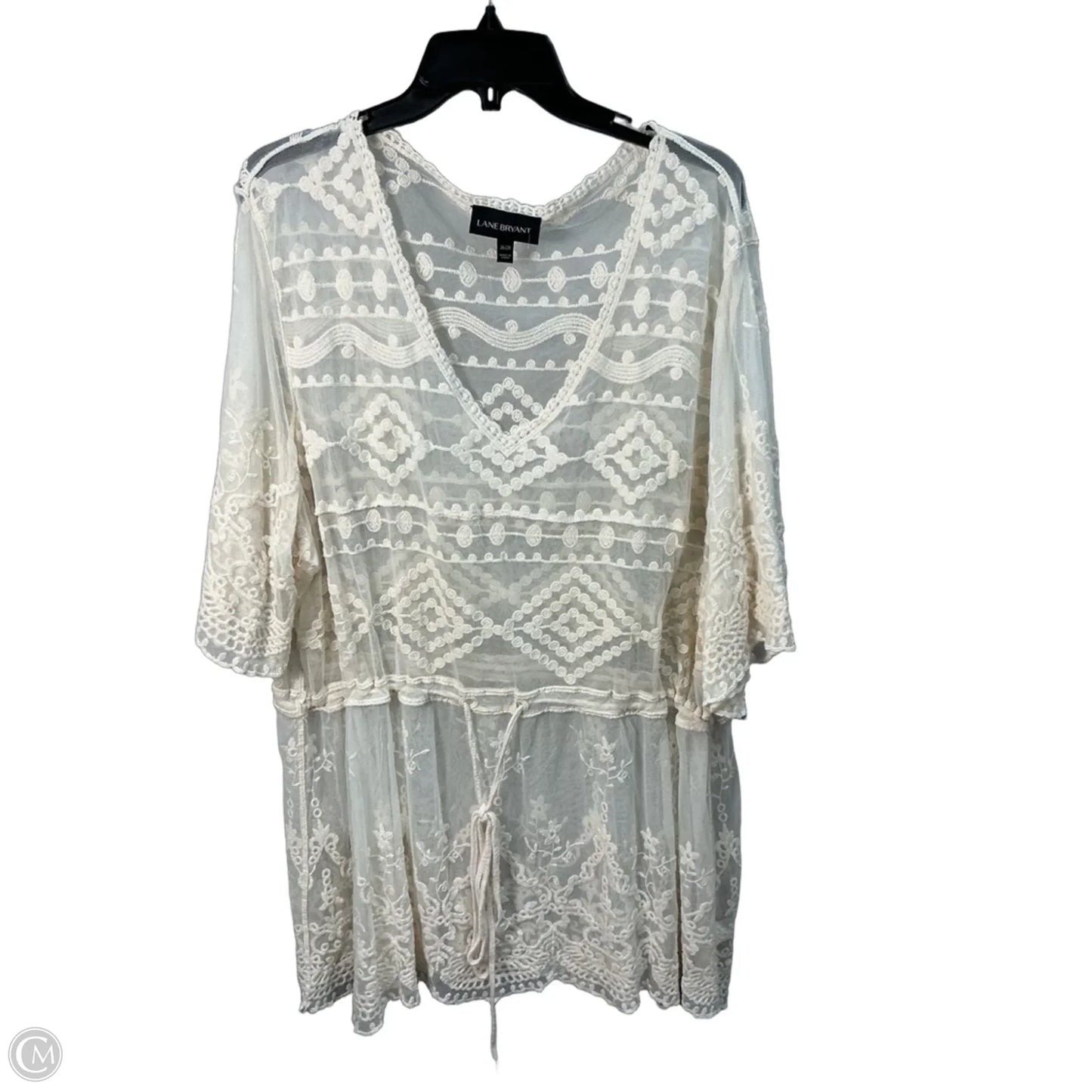 Swimwear Cover-up By Lane Bryant In Cream, Size: 26