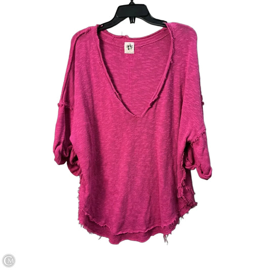 Top Short Sleeve By We The Free In Pink, Size: Xl