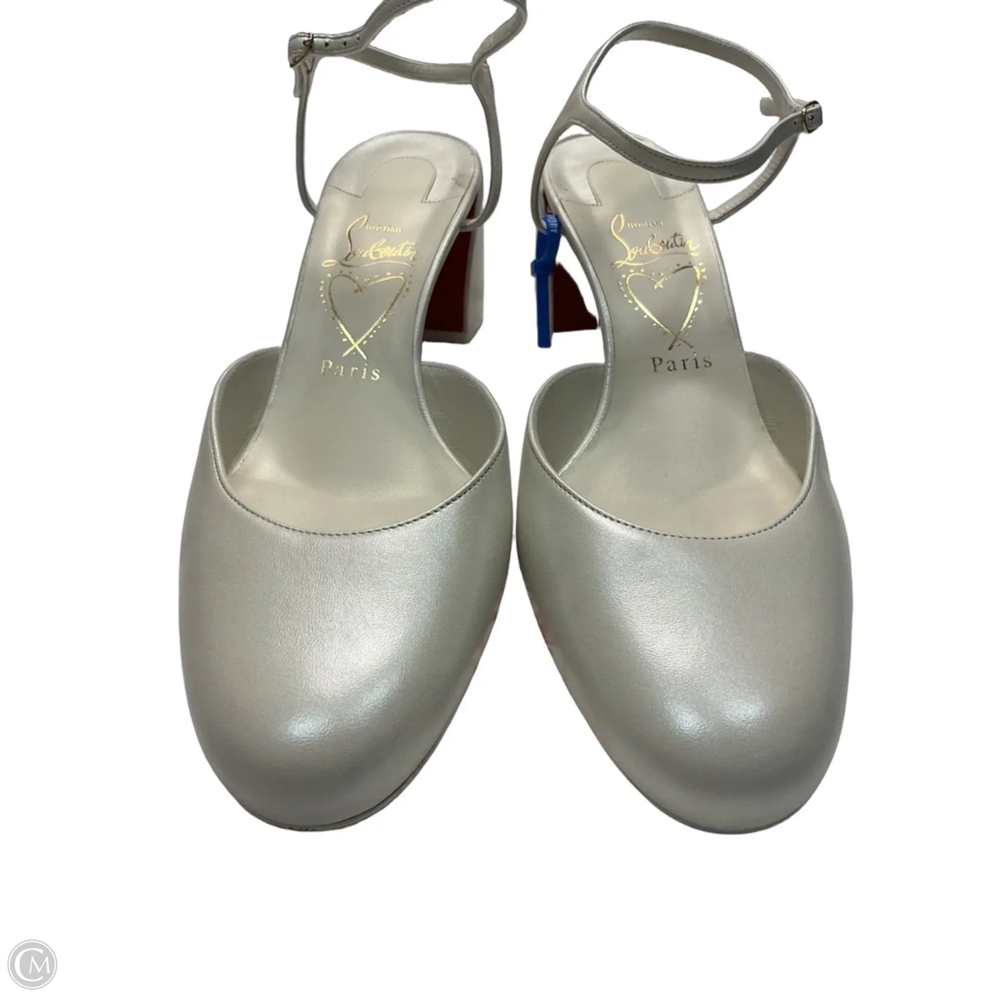 Shoes Luxury Designer By Christian Louboutin In White, Size: 10