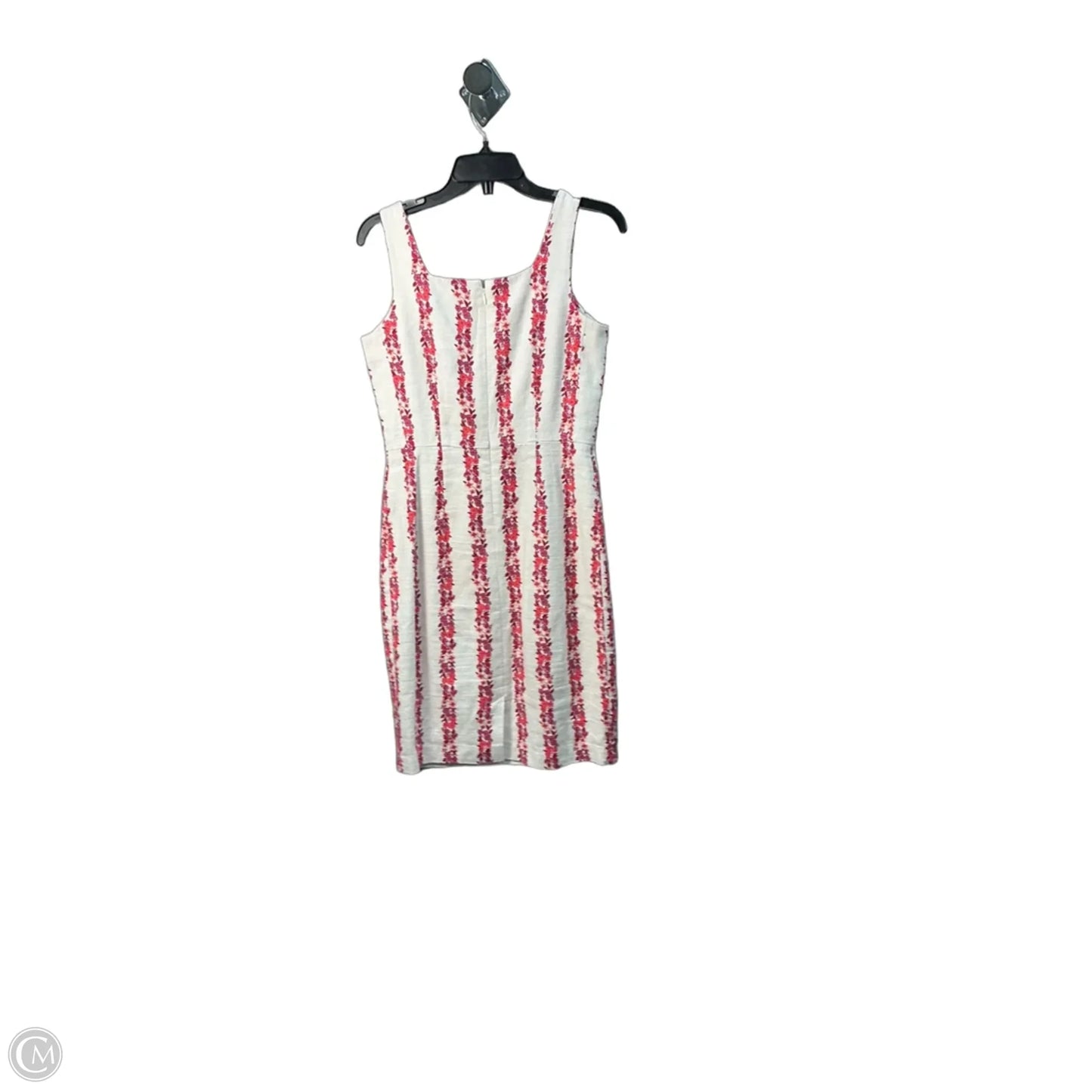 Dress Casual Midi By Ann Taylor In Cream & Red, Size: Xs