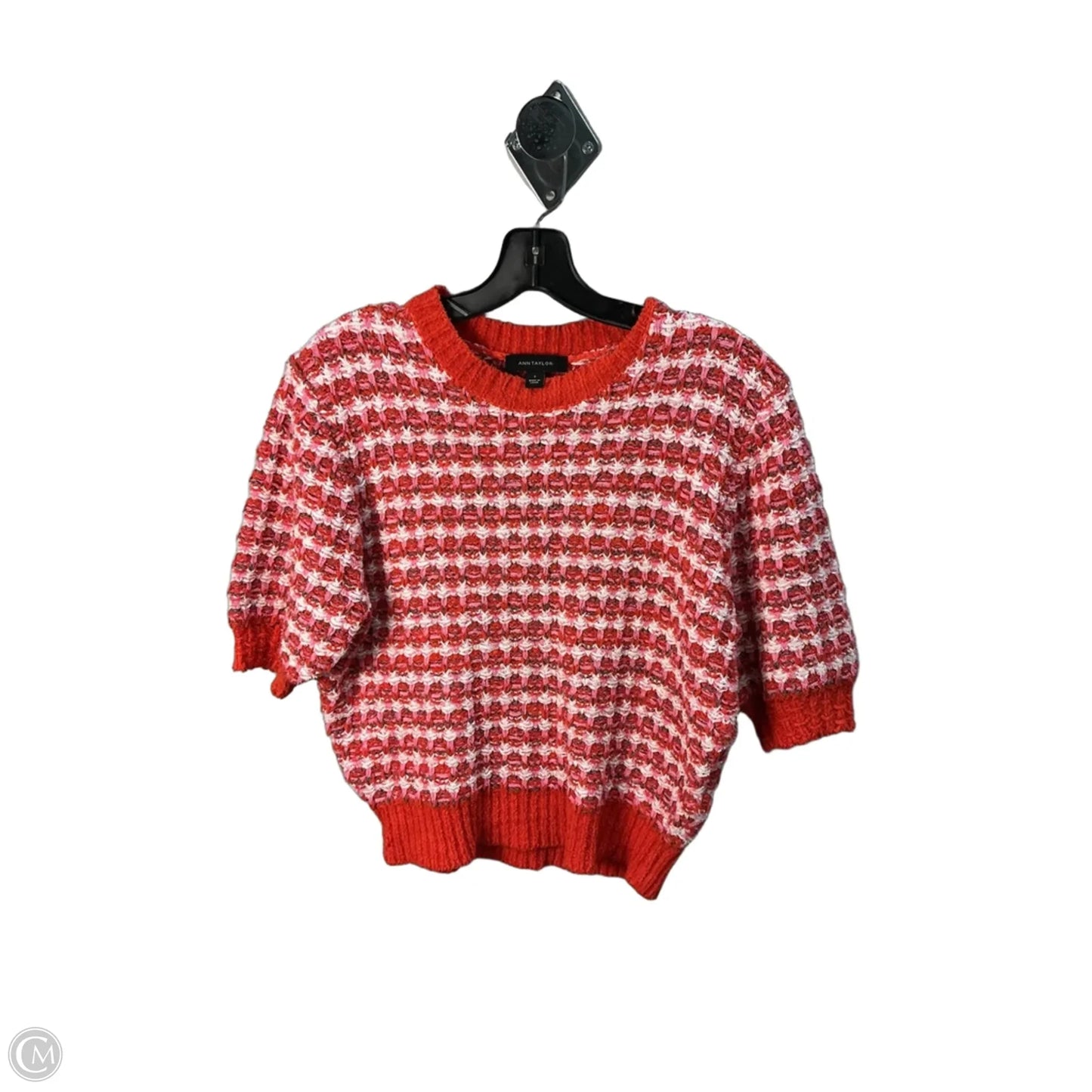 Top Short Sleeve By Ann Taylor In Pink, Size: S