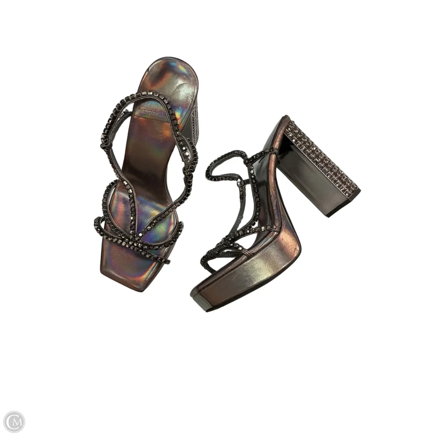 Sandals Heels Block By Jeffrey Campbell In Purple, Size: 7.5