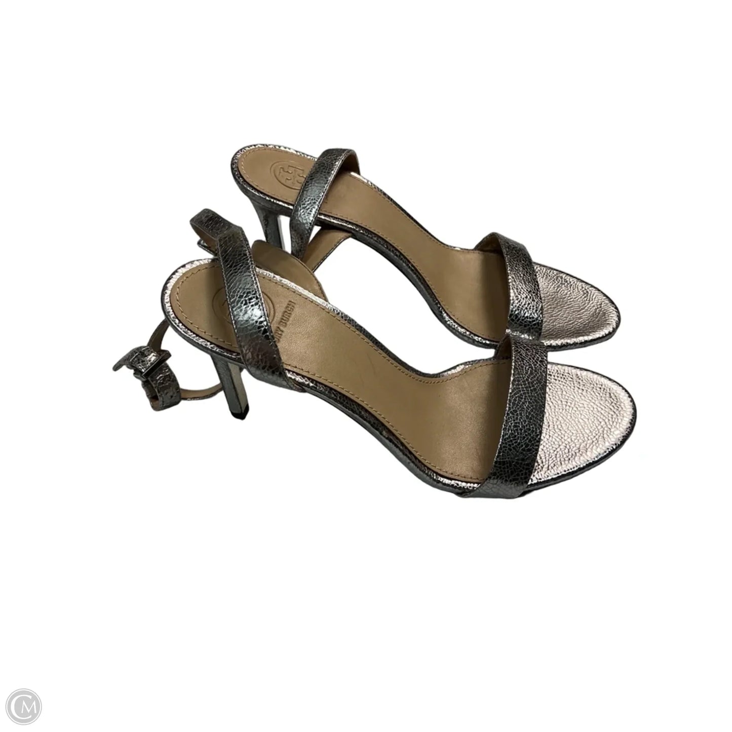 Sandals Designer By Tory Burch In Silver, Size: 7