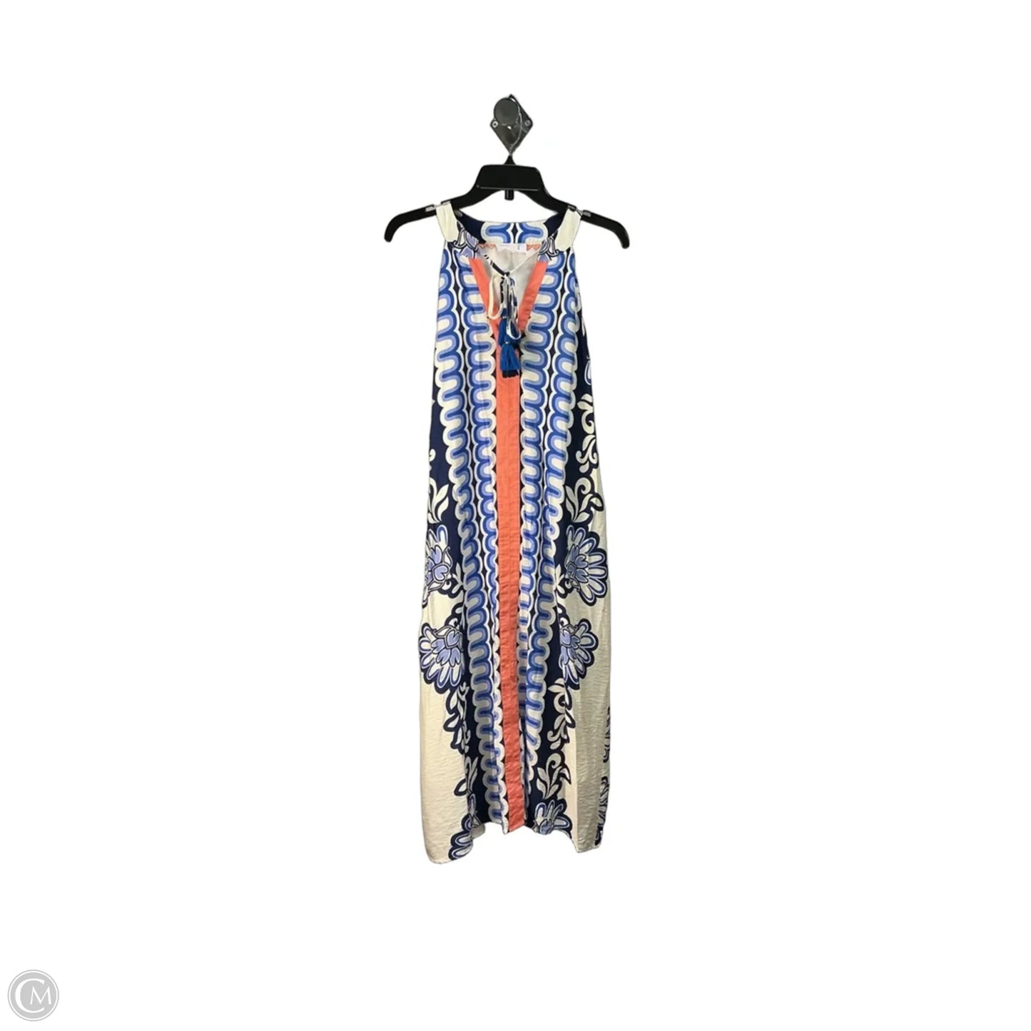 Dress Casual Maxi By Thml In Cream & Orange, Size: L