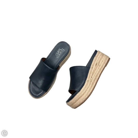 Sandals Heels Platform By Franco Sarto In Blue, Size: 6