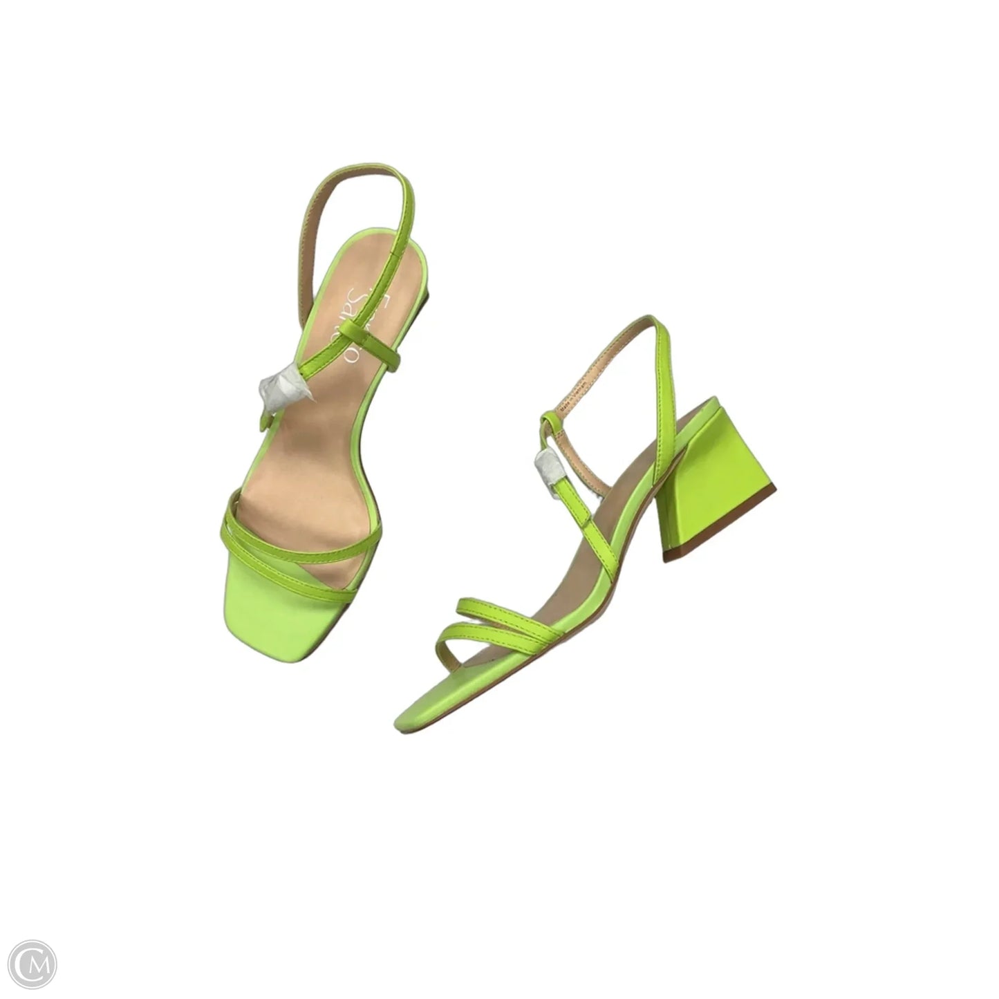 Sandals Heels Block By Franco Sarto In Green, Size: 6
