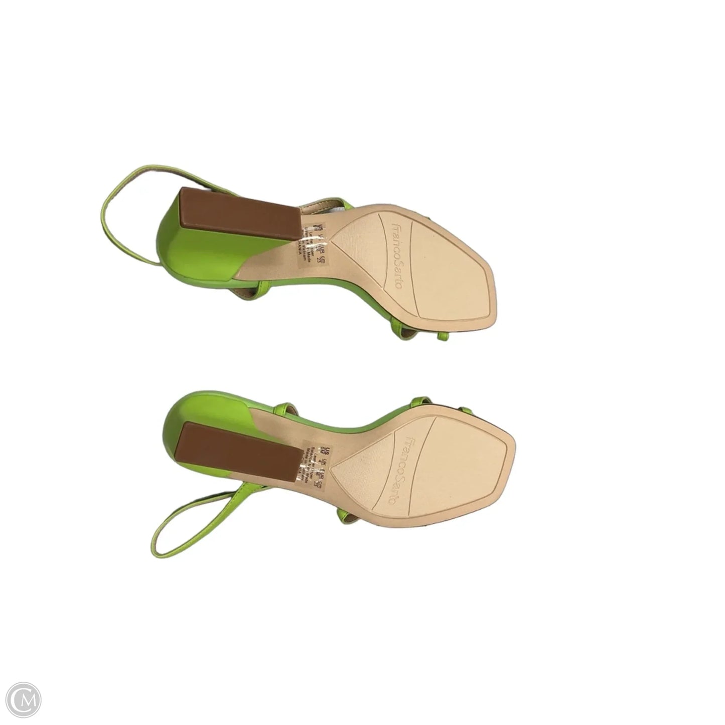 Sandals Heels Block By Franco Sarto In Green, Size: 6