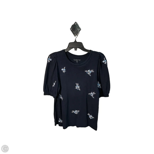 Top Short Sleeve By Loft In Blue, Size: S