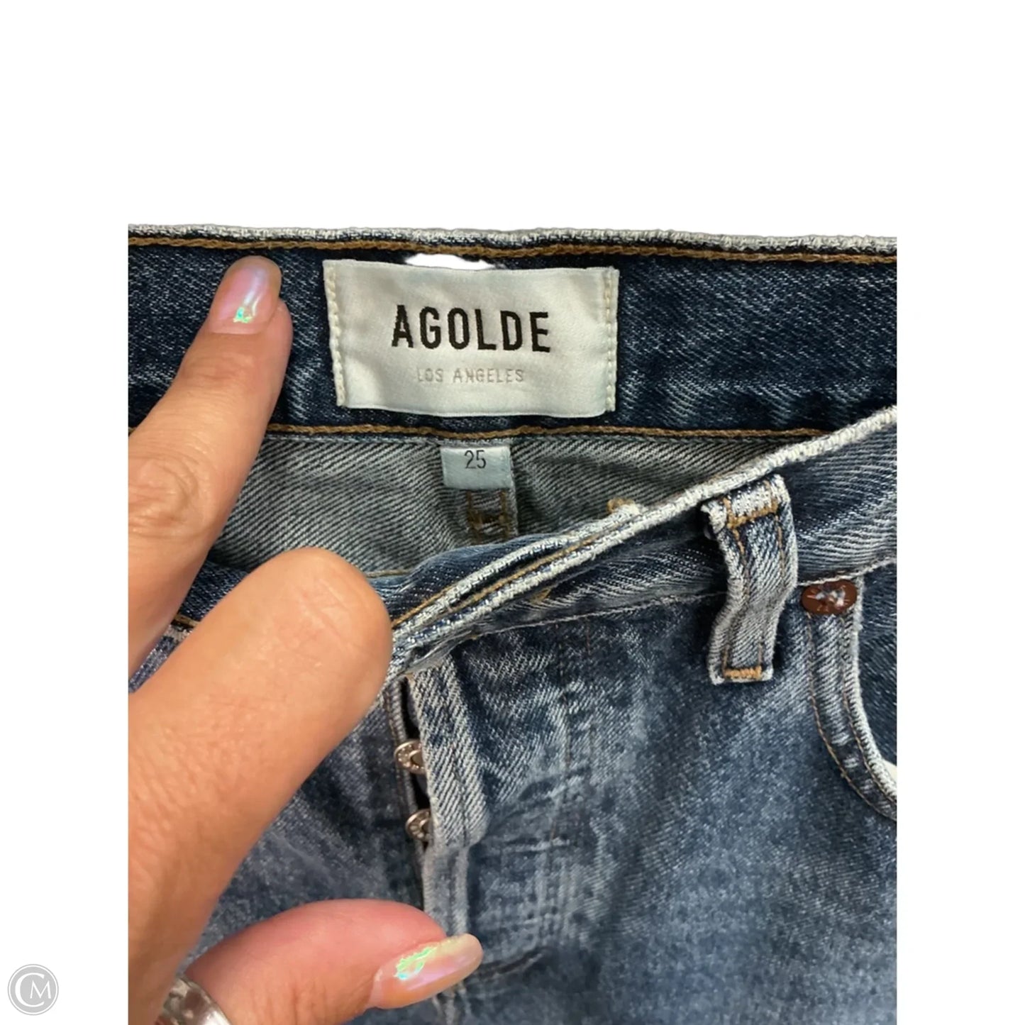 Jeans Straight By Agolde In Blue, Size: 2
