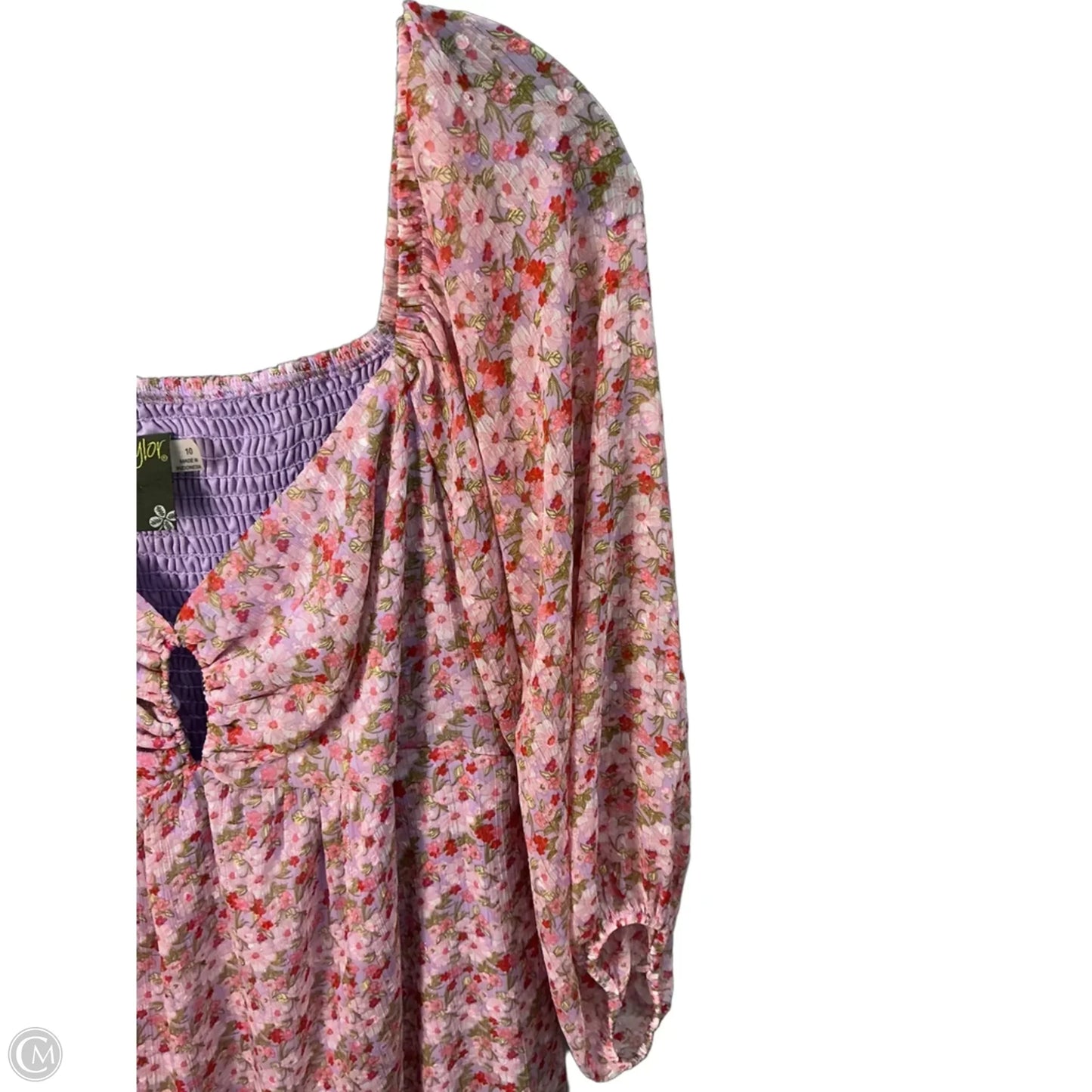 Dress Party Midi By Taylor In Pink, Size: 10