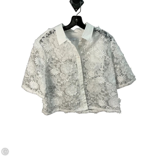 Top Short Sleeve By Chicos In White, Size: M