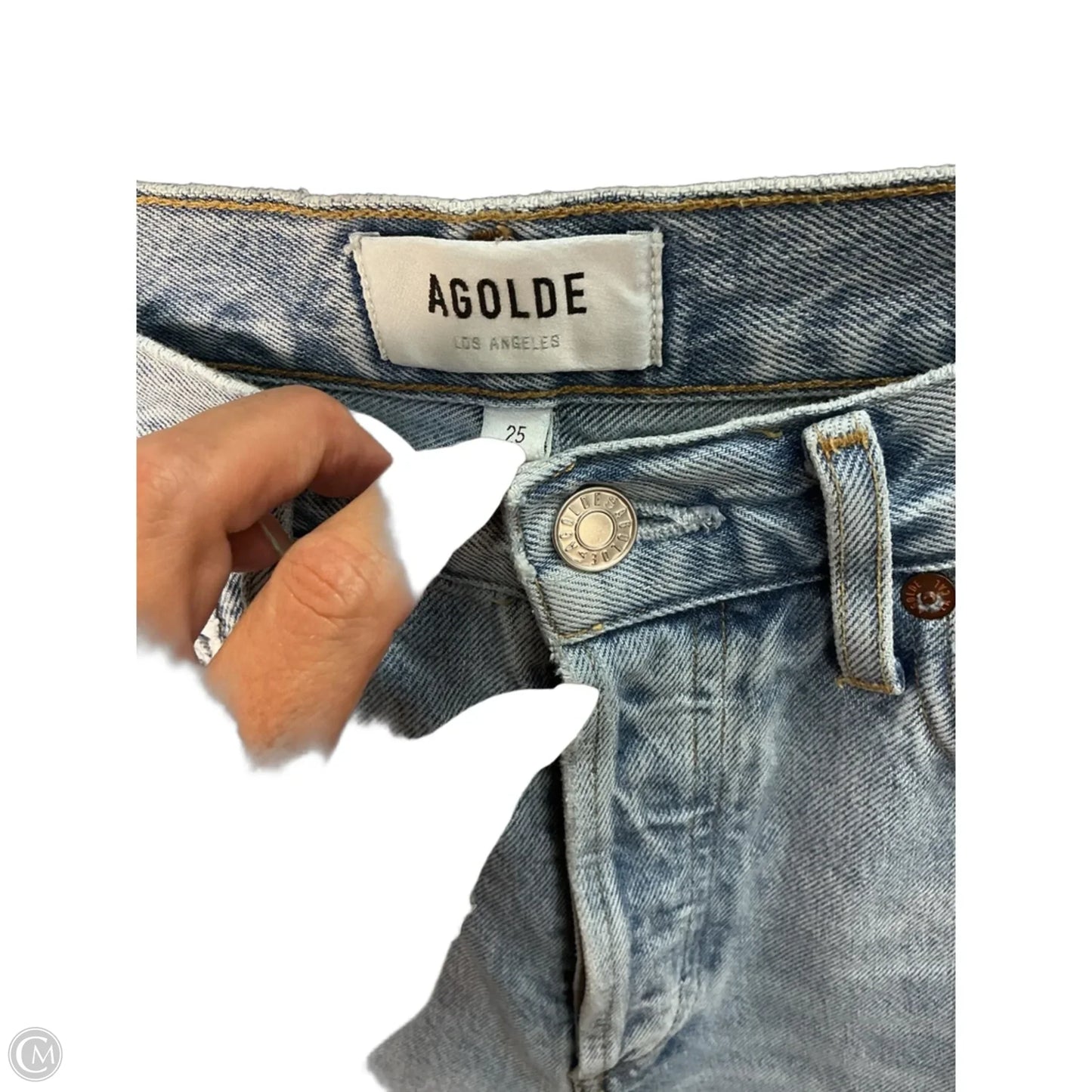 Jeans Straight By Agolde In Blue, Size: 2