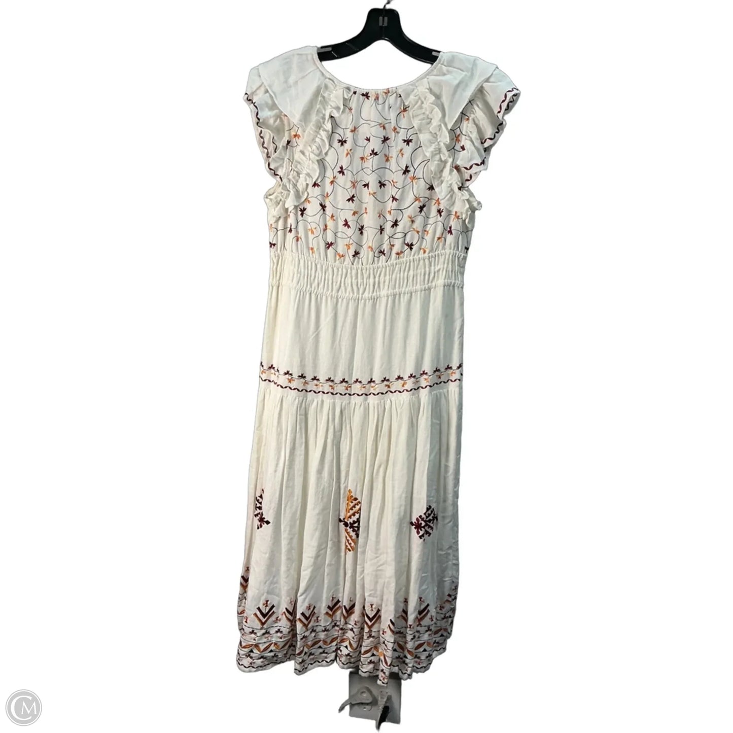 Dress Casual Midi By Anthropologie In Cream, Size: S
