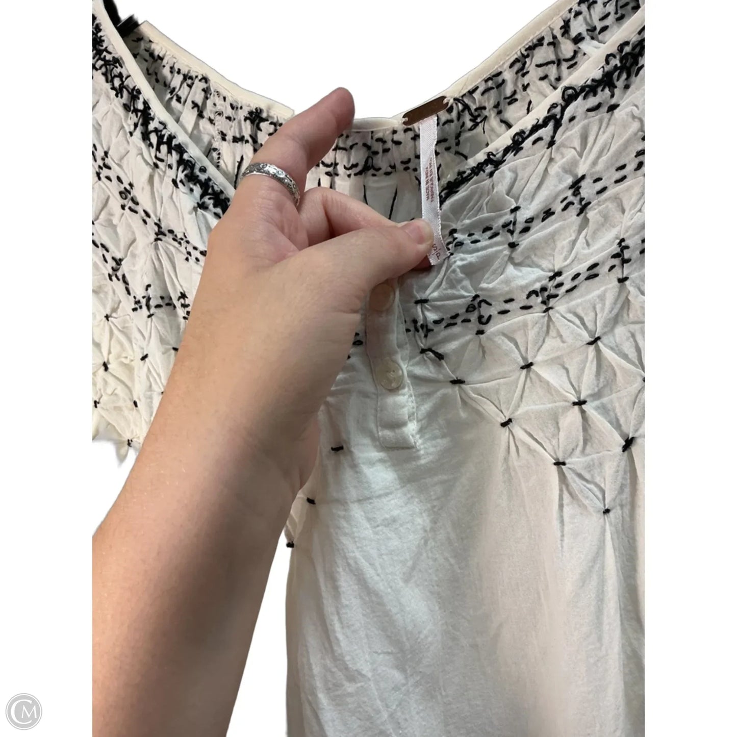 Top Long Sleeve By Free People In White, Size: S