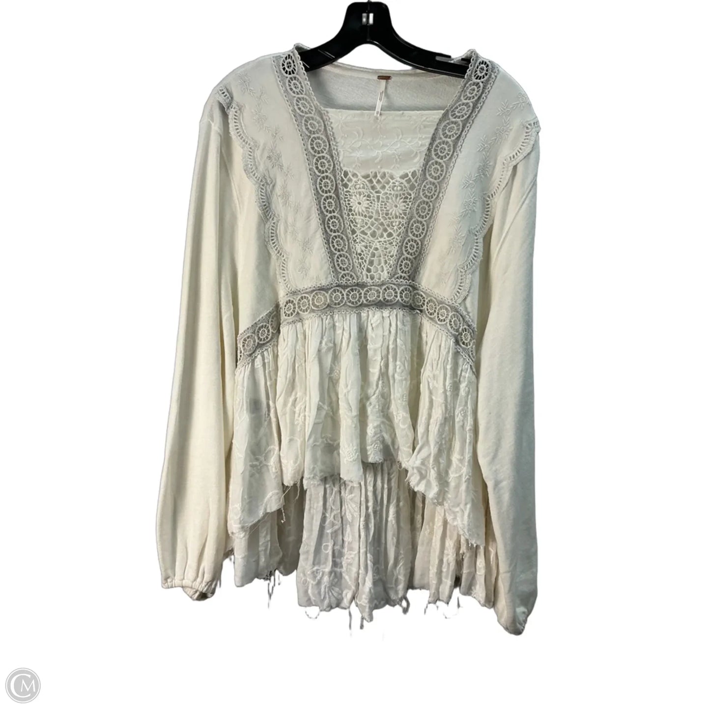 Top Long Sleeve By Free People In Cream, Size: Xs
