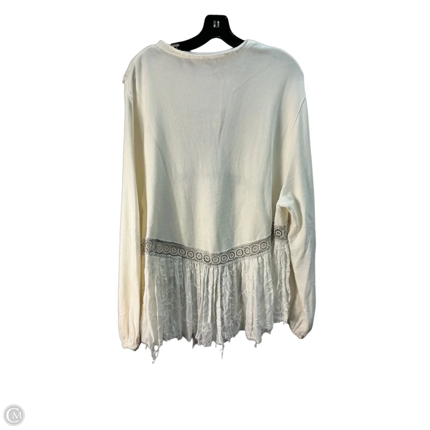 Top Long Sleeve By Free People In Cream, Size: Xs
