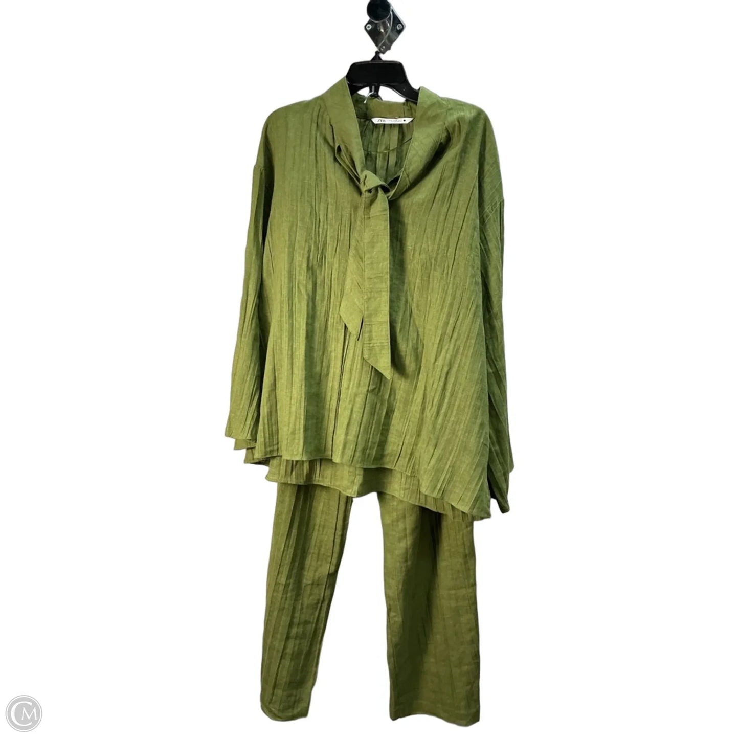 Pants Set 2pc By Zara In Green, Size: M