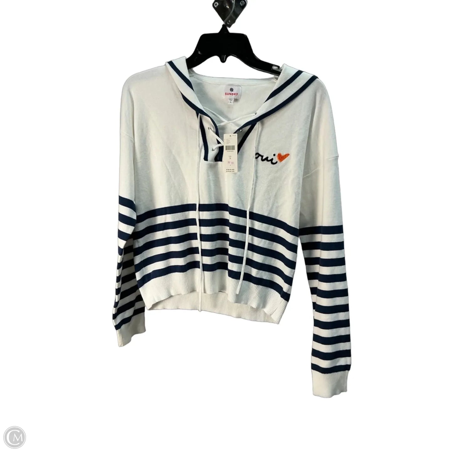 Top Long Sleeve By Sundry In White, Size: S