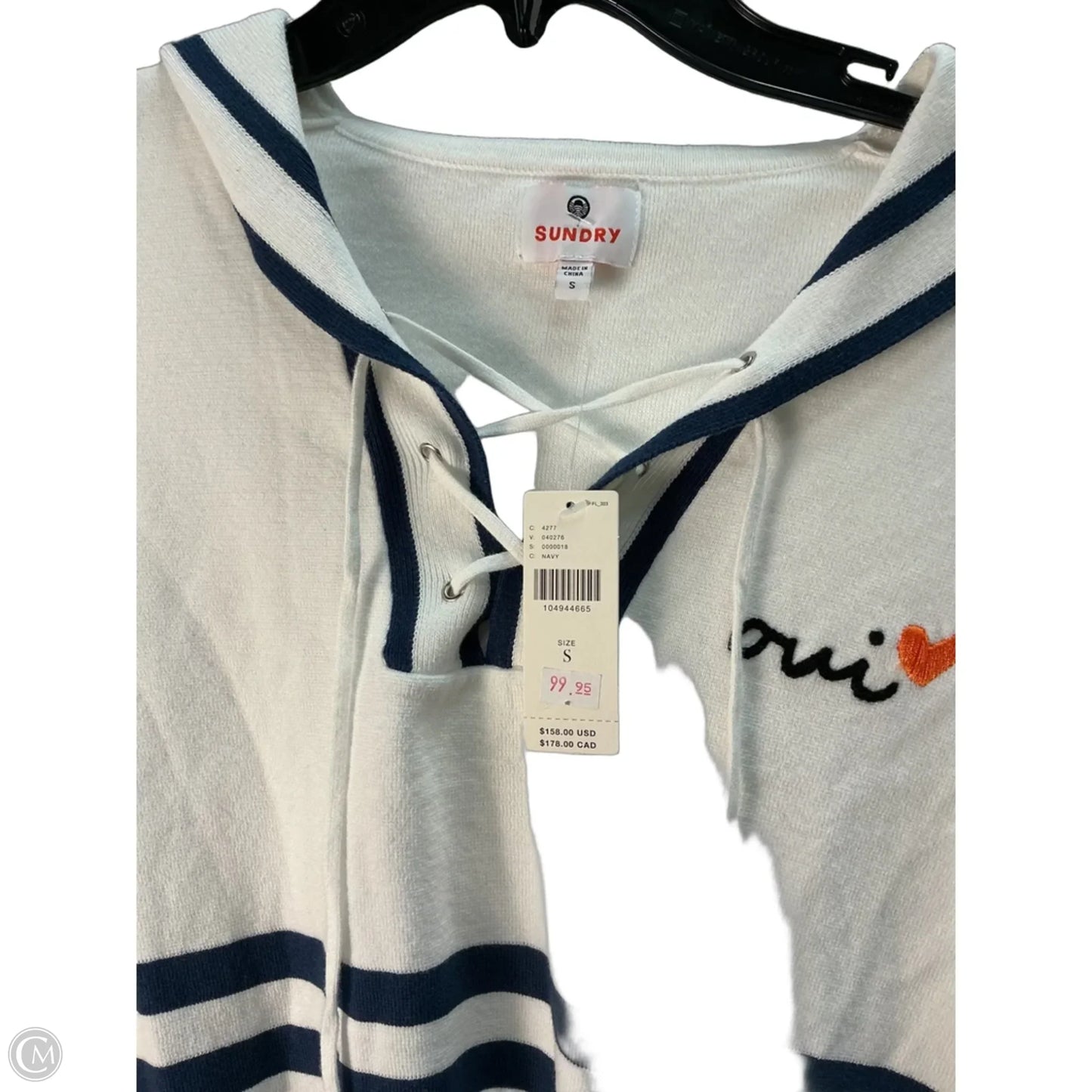 Top Long Sleeve By Sundry In White, Size: S