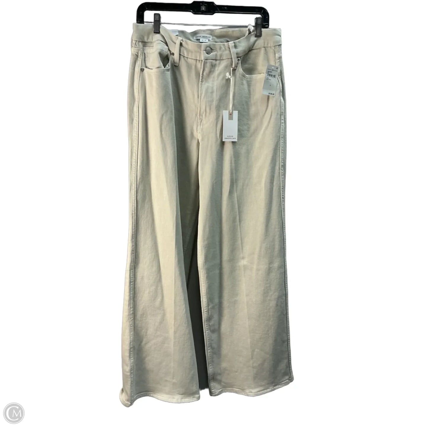 Jeans Straight By Good American In Beige, Size: 12