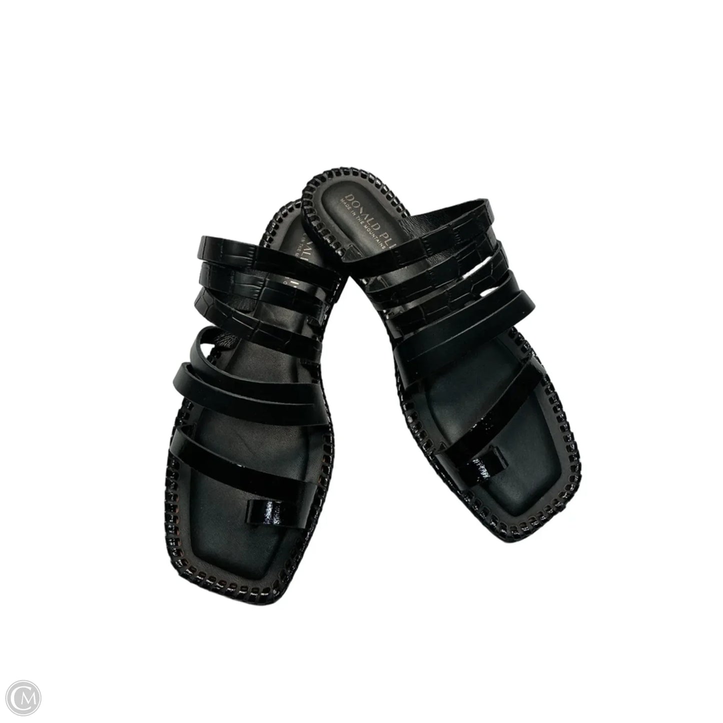 Sandals Flats By Donald Pliner In Black, Size: 8.5