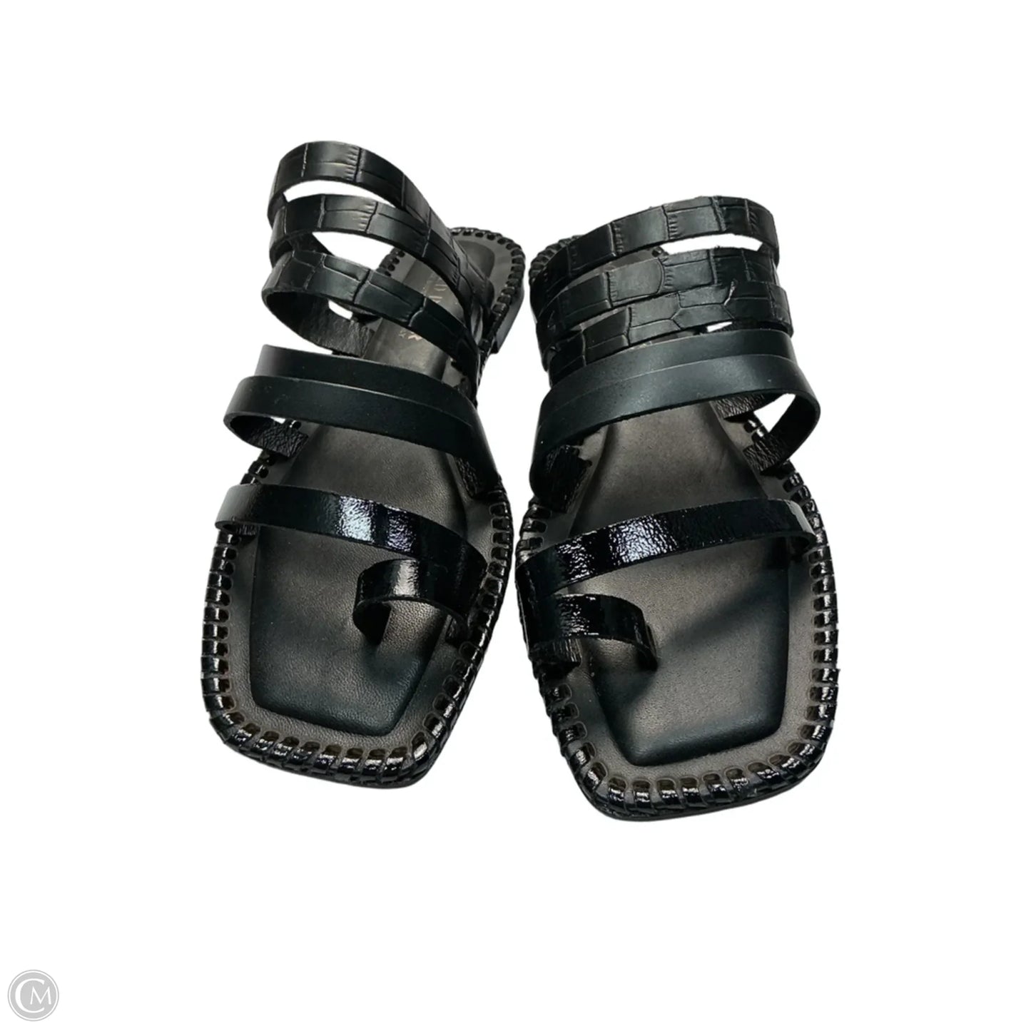 Sandals Flats By Donald Pliner In Black, Size: 8.5