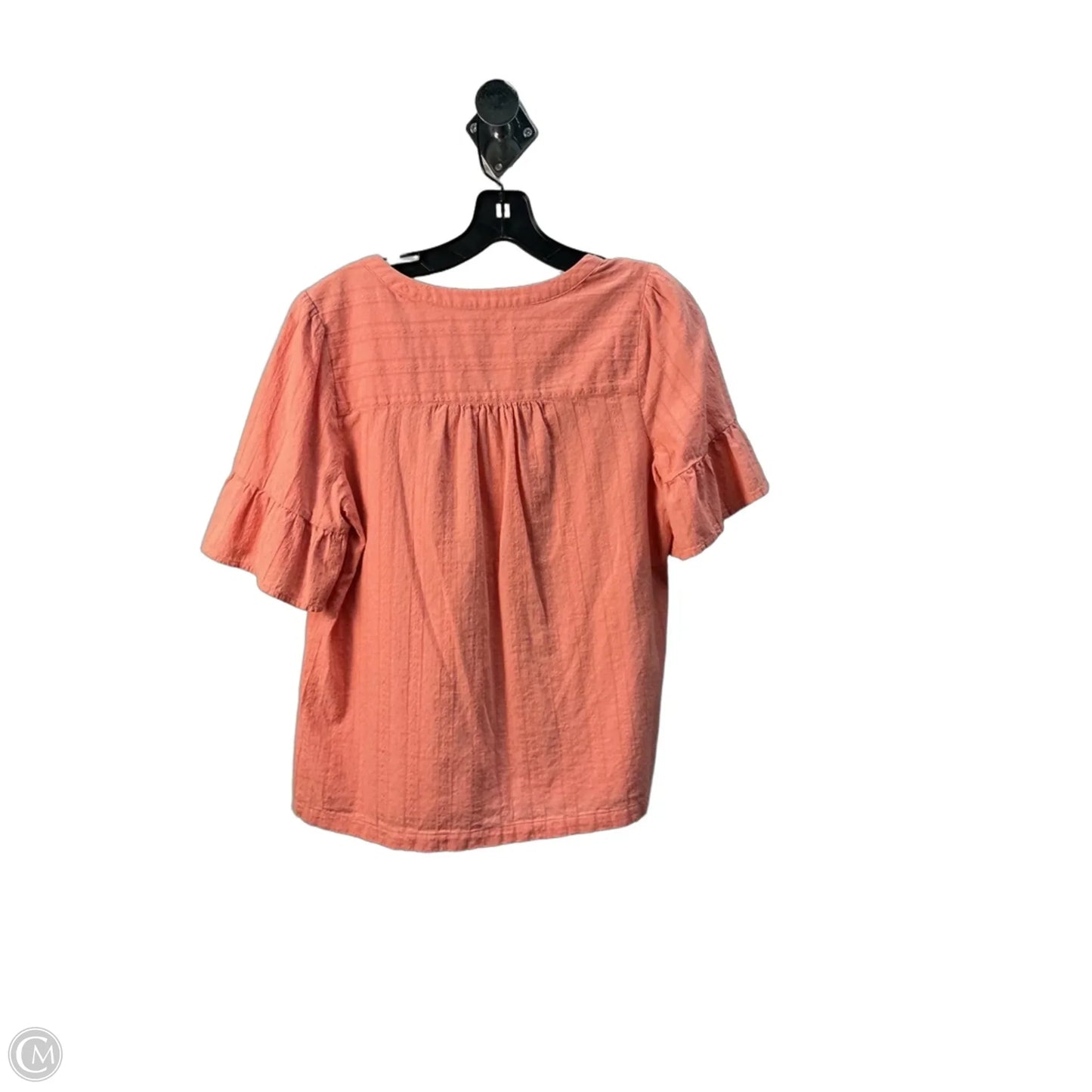 Top Short Sleeve By Loft In Orange, Size: S