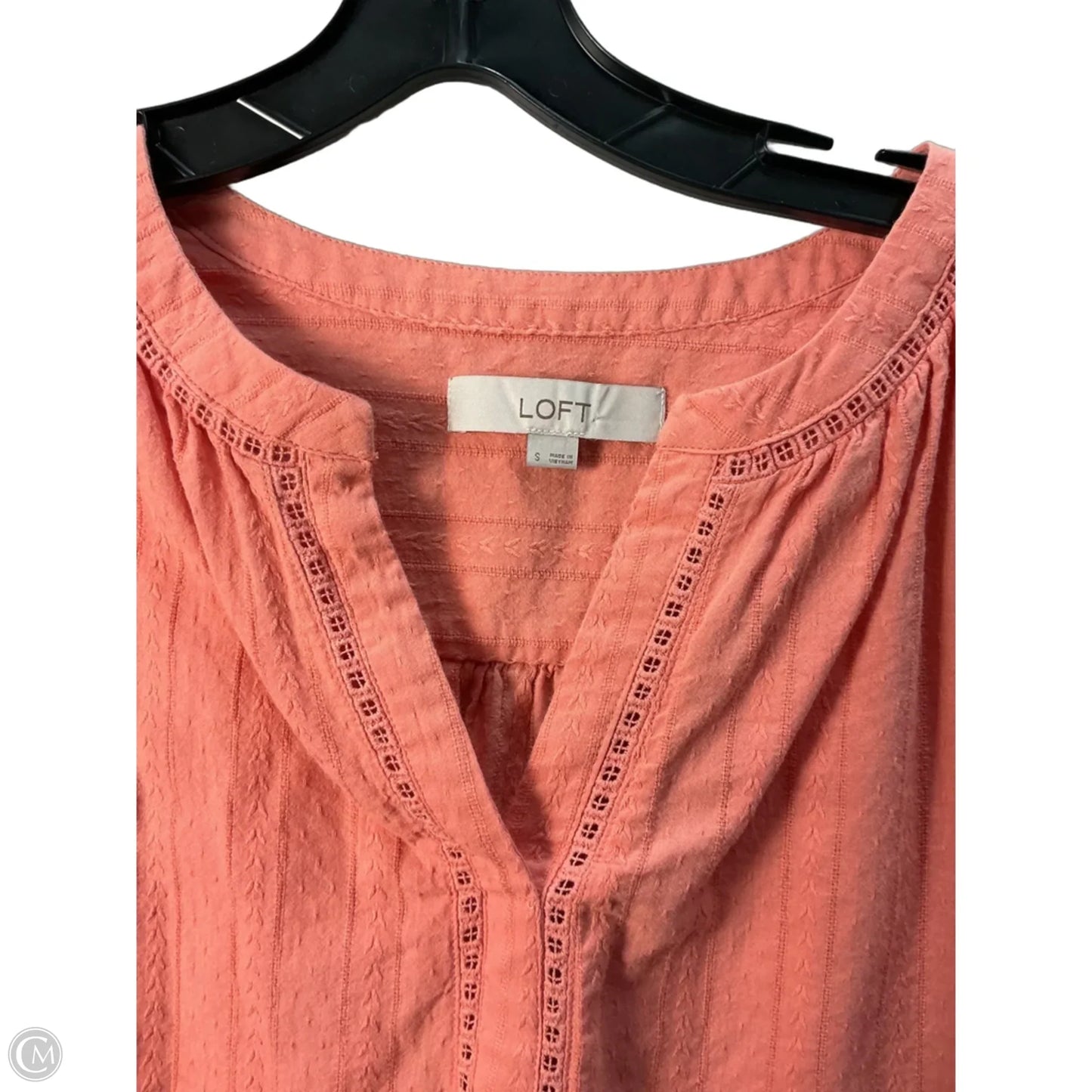 Top Short Sleeve By Loft In Orange, Size: S