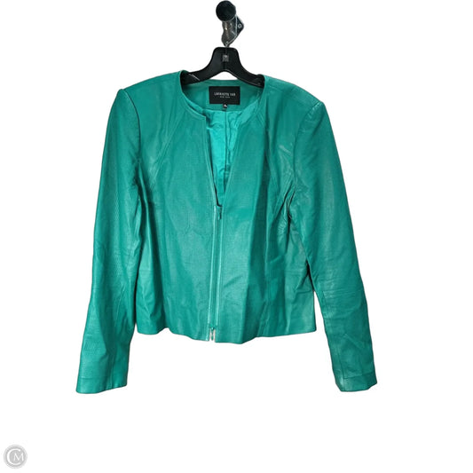 Jacket Designer By Lafayette 148 In Green, Size: Xl