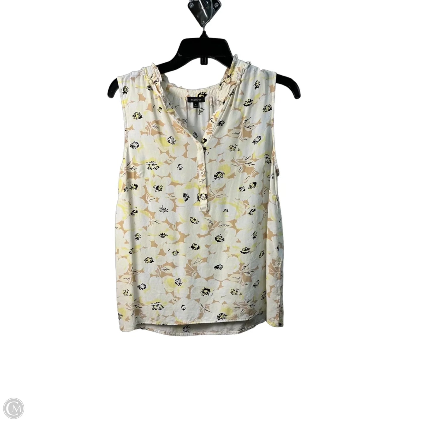 Top Sleeveless By Talbots In Yellow, Size: M