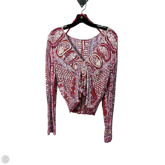 Top Long Sleeve By Free People In Red, Size: L