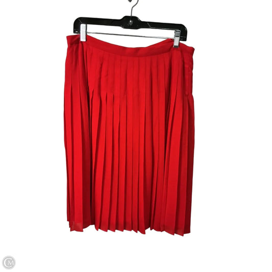 Skirt Midi By Ann Taylor In Red, Size: 12