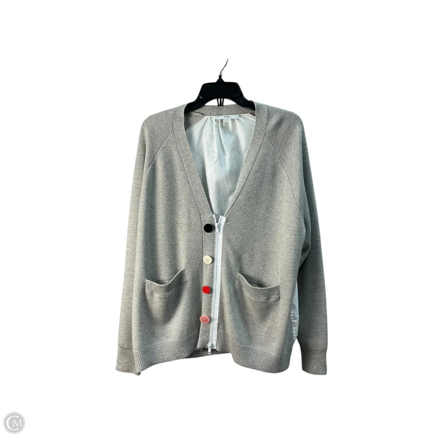 Sweater Cardigan By Tibi In Grey, Size: Xs