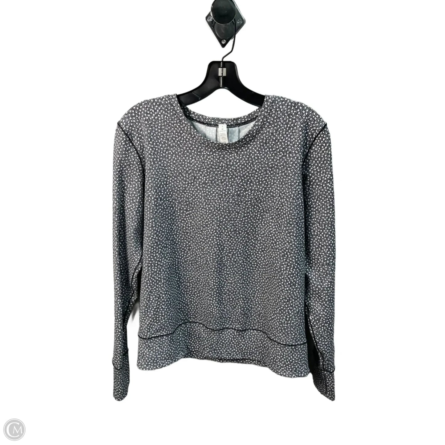 Athletic Top Long Sleeve Collar By Lululemon In Grey, Size: 8