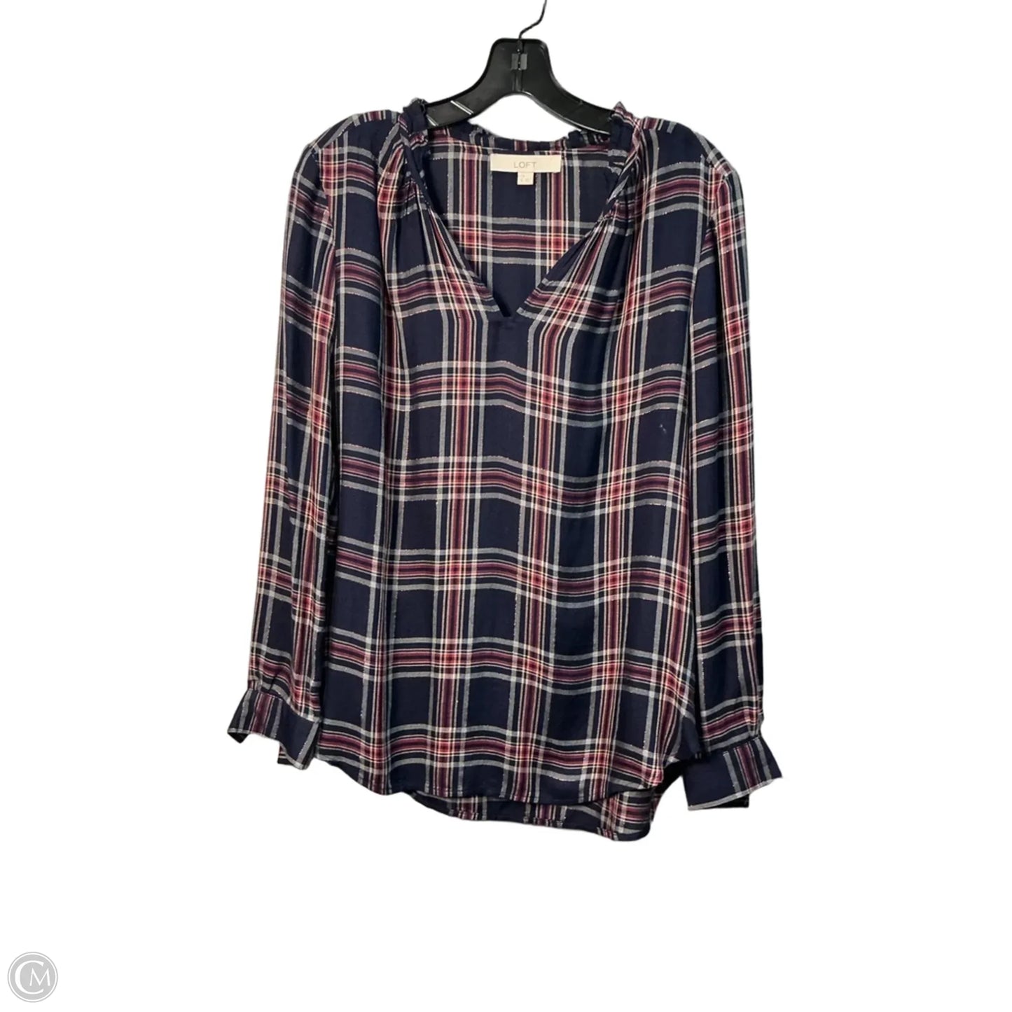 Top Long Sleeve By Loft In Blue, Size: S