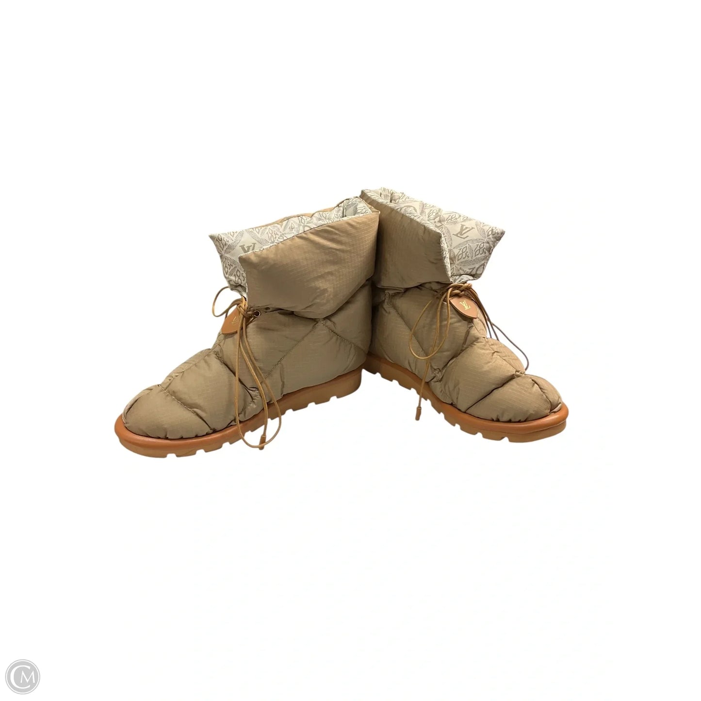 Boots Luxury Designer By Louis Vuitton In Brown, Size: 9